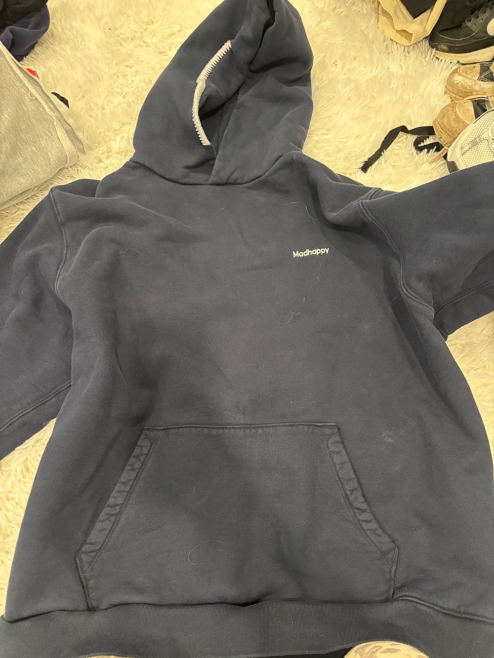 Madhappy Navy Blue Crewneck Hoodie